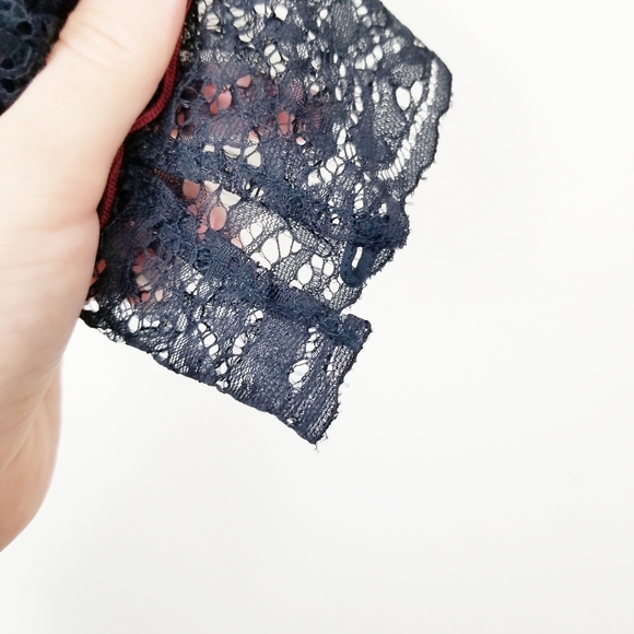 Zara Lace Blouse Sheer Small Black NEW - Picture 10 of 14